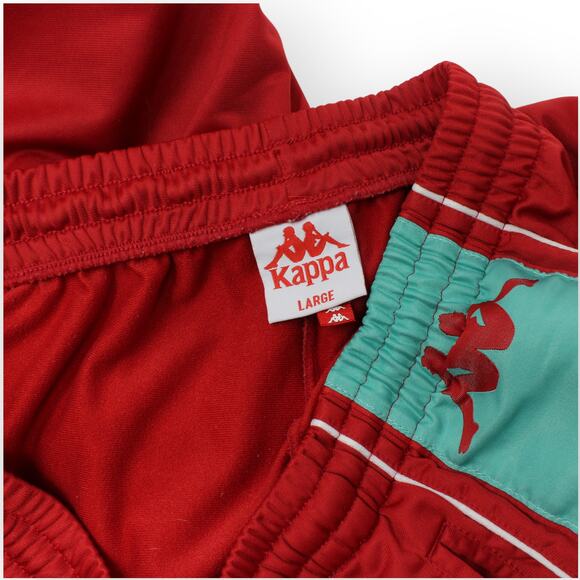 Large Kappa TrackPant 222 Banda 10 Alen Red Turquoise White Jogger - Picture 4 of 11